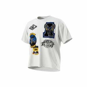 First Row Men’s Multi-Patch Graphic T-Shirt White Size XXL
